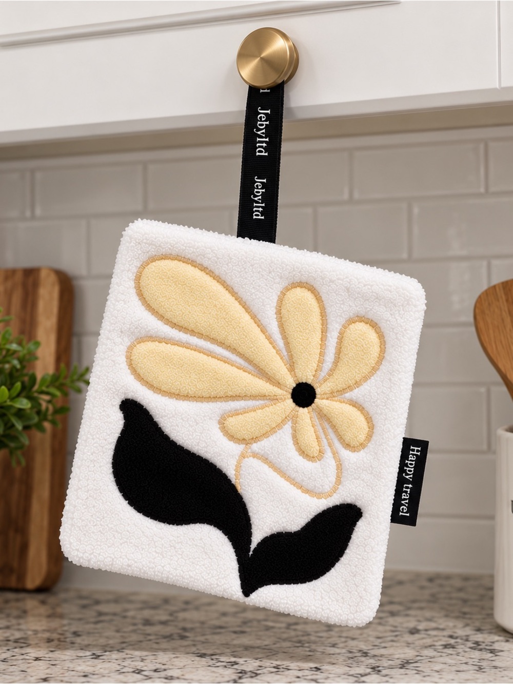 Floral Loop Hanging Hand Towel
